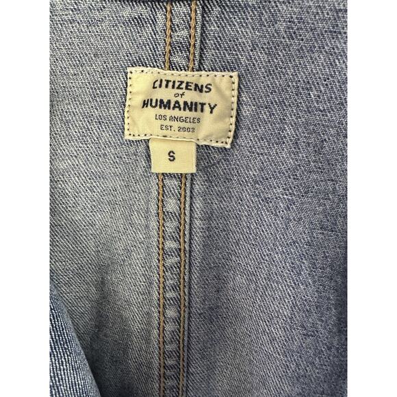 Citizens of Humanity Distressed Marta Denim Jumpsuit Blue Jean Coveralls Small - Picture 8 of 16